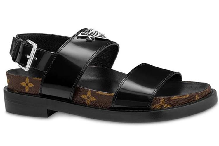 Сандалии женские LOUIS VUITTON Crossroads черные, 36.5 EU