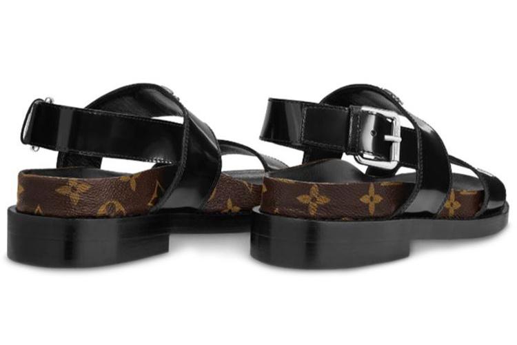 Сандалии женские LOUIS VUITTON Crossroads черные, 36.5 EU