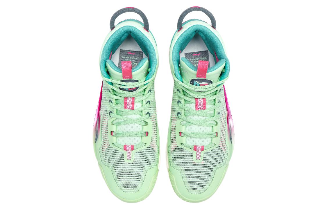 Кроссовки мужские LiNing Badfive 3 зелено-фиолетовые, 43.5 EU