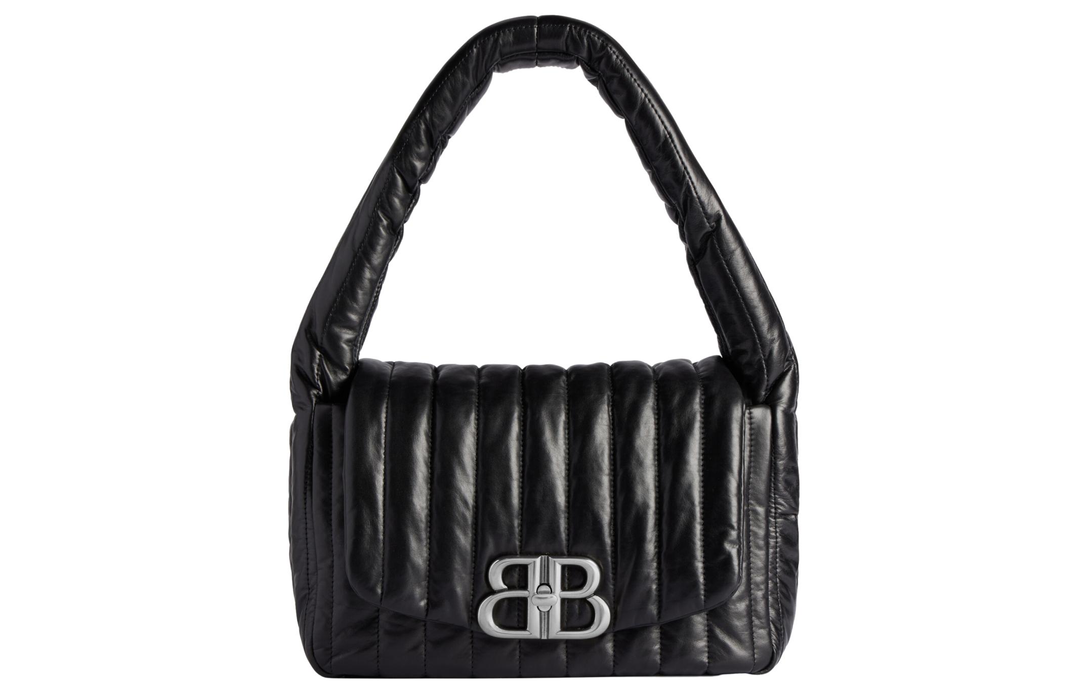 Сумка Balenciaga Monaco черная-серебристая