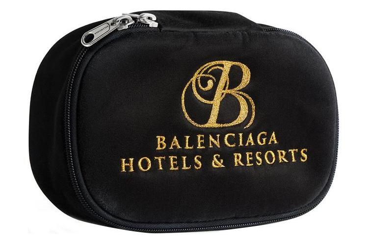 Косметичка мужская Balenciaga 7878472AA3U1080 черная-золотая