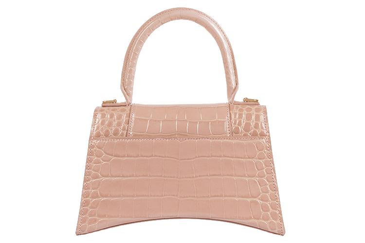 Сумка женская Balenciaga Hourglass Top Handle Bag Small бежевого цвета