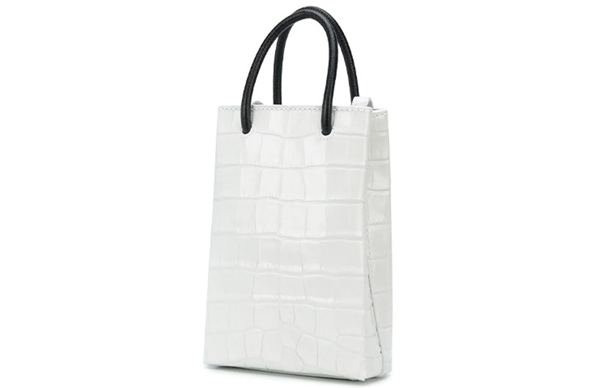 Сумка женская Balenciaga 5938261U61N9060 белая, маленького размера