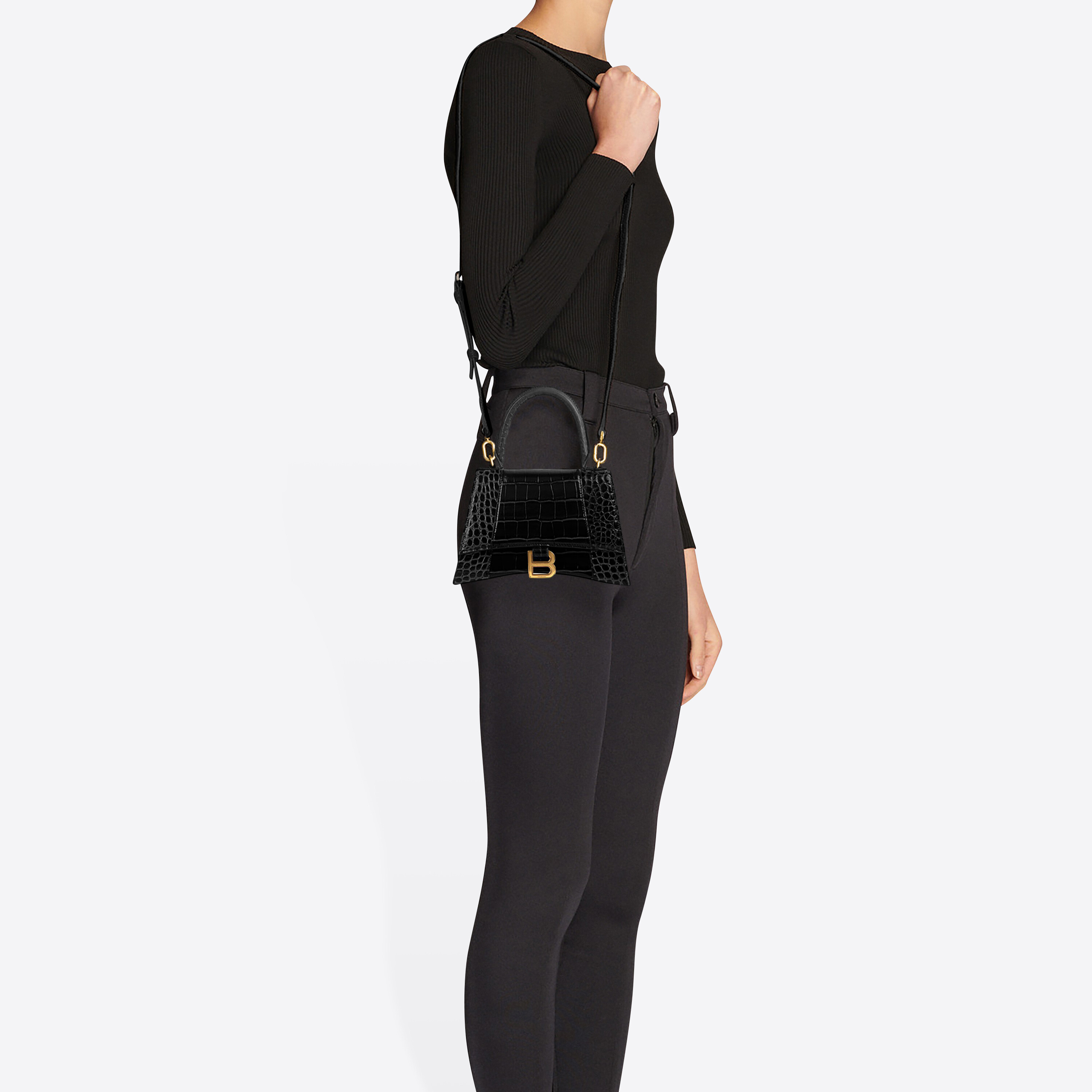 Сумка женская Balenciaga Hourglass XS черная