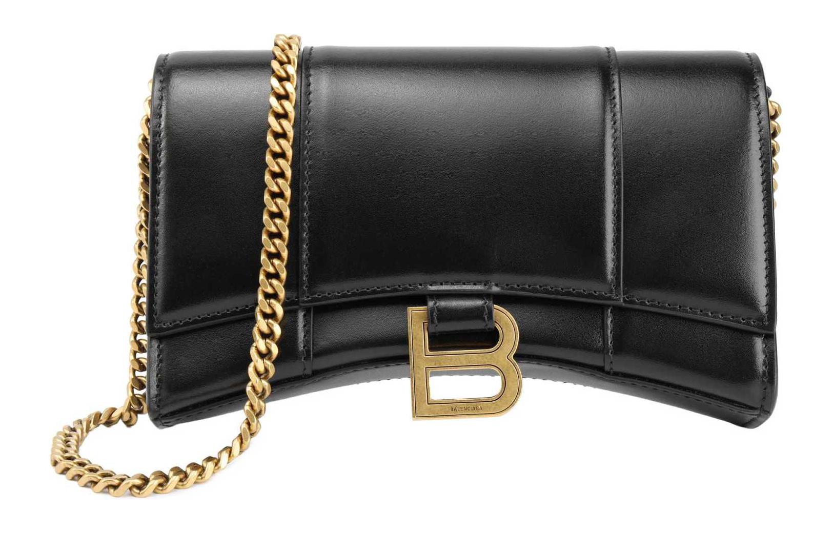 Женская сумка Balenciaga Hourglass Mini Bag черная