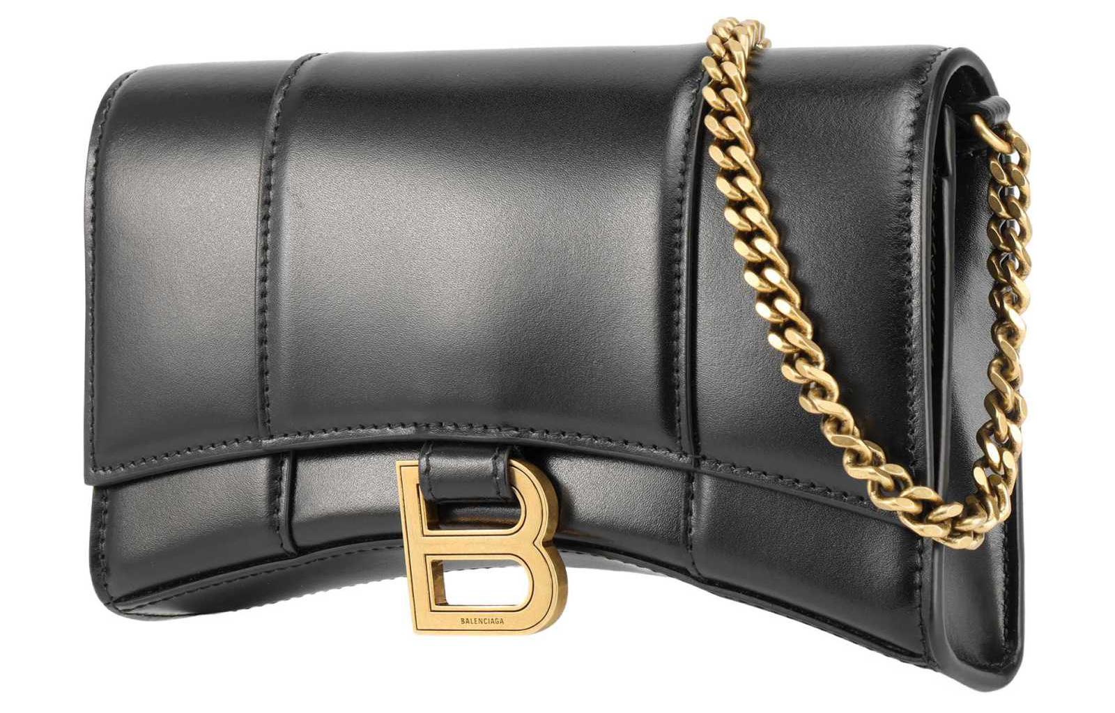 Женская сумка Balenciaga Hourglass Mini Bag черная