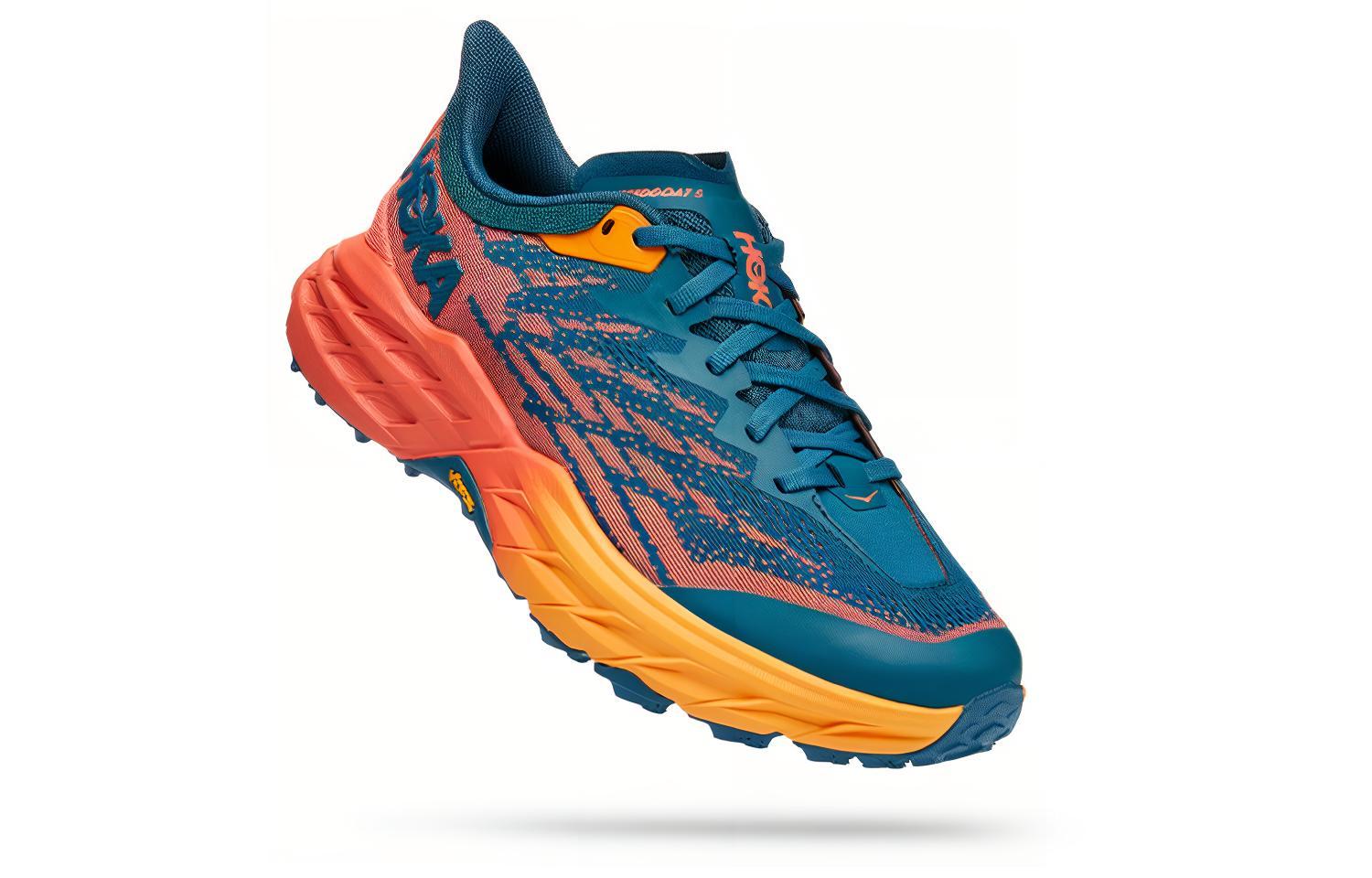 Беговые кроссовки женские HOKA ONE ONE Speedgoat 5 синий коралловый, 38.5 EU