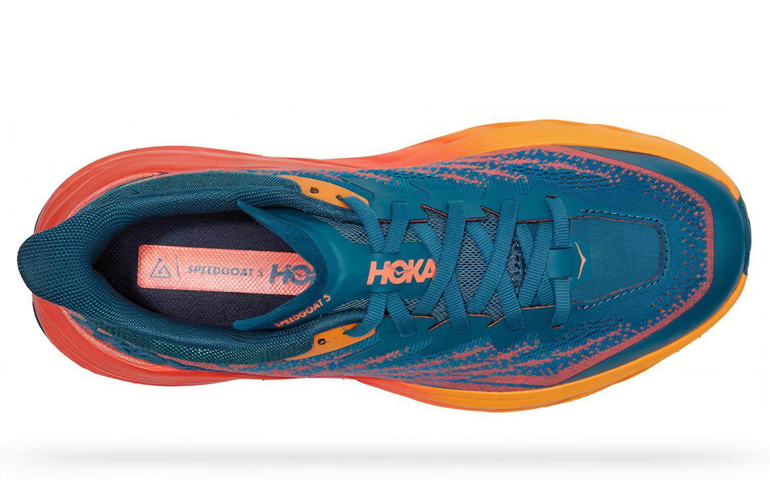 Беговые кроссовки женские HOKA ONE ONE Speedgoat 5 синий коралловый, 38.5 EU