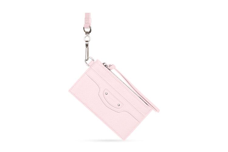 Визитница женская Balenciaga Neo Classic Grained Calfskin, розовая