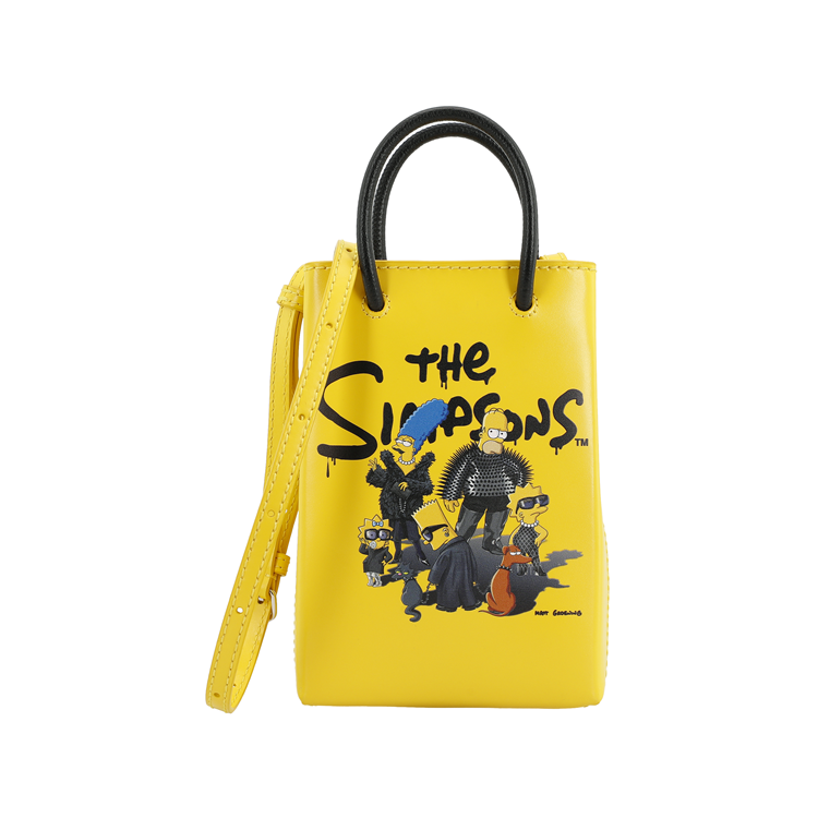 Сумка женская Balenciaga X The Simpsons, желтая