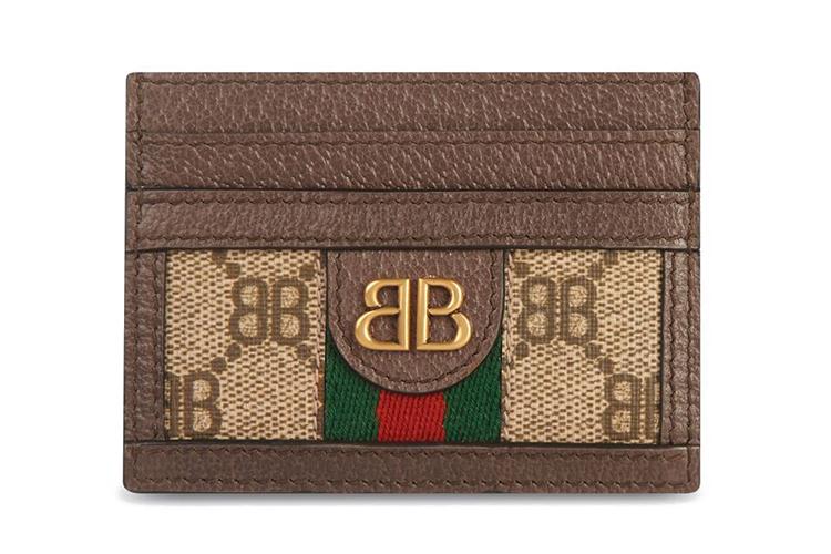 Кредитница женская GUCCI x Balenciaga The Hacker Project, brown-beige
