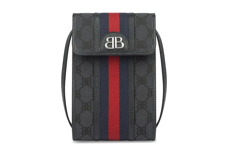 Сумка женская GUCCI X Balenciaga The Hacker Project черная-красная