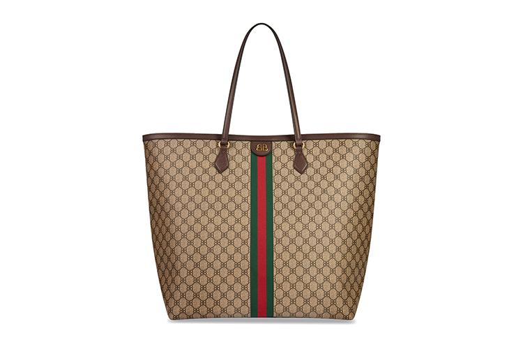 Сумка женская GUCCI X Balenciaga The Hacker Project, бежево-коричневая