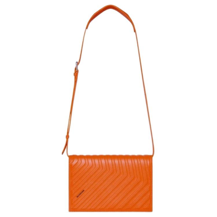 Плечевая сумка женская Balenciaga 6794652103I7511, оранжевая