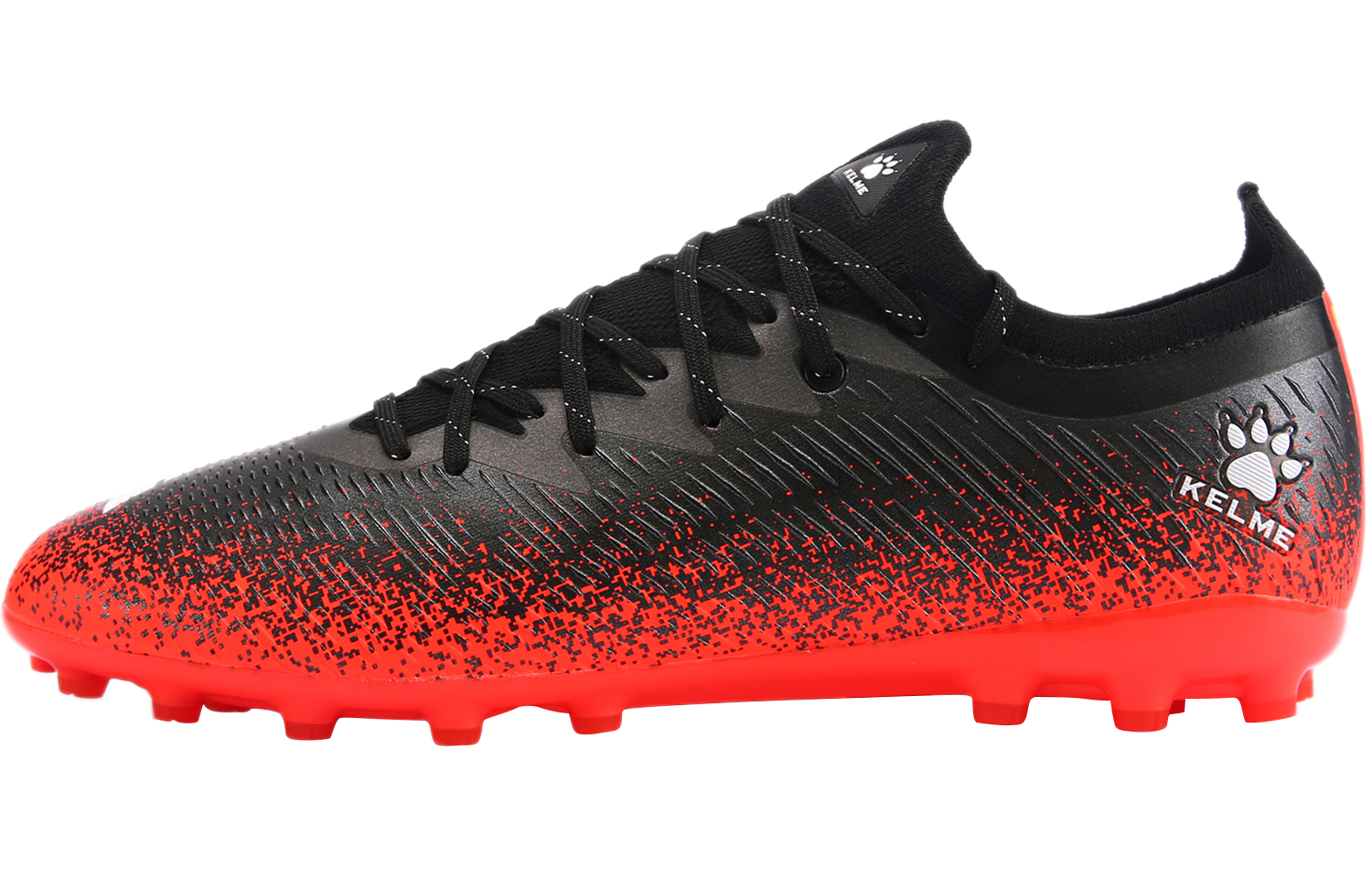 Футбольные бутсы унисекс KELME MG черно-неоново-оранжевые, 43 EU