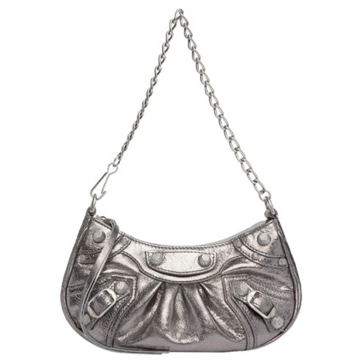 Сумка женская Balenciaga Dumpling Bag Mini серебристая