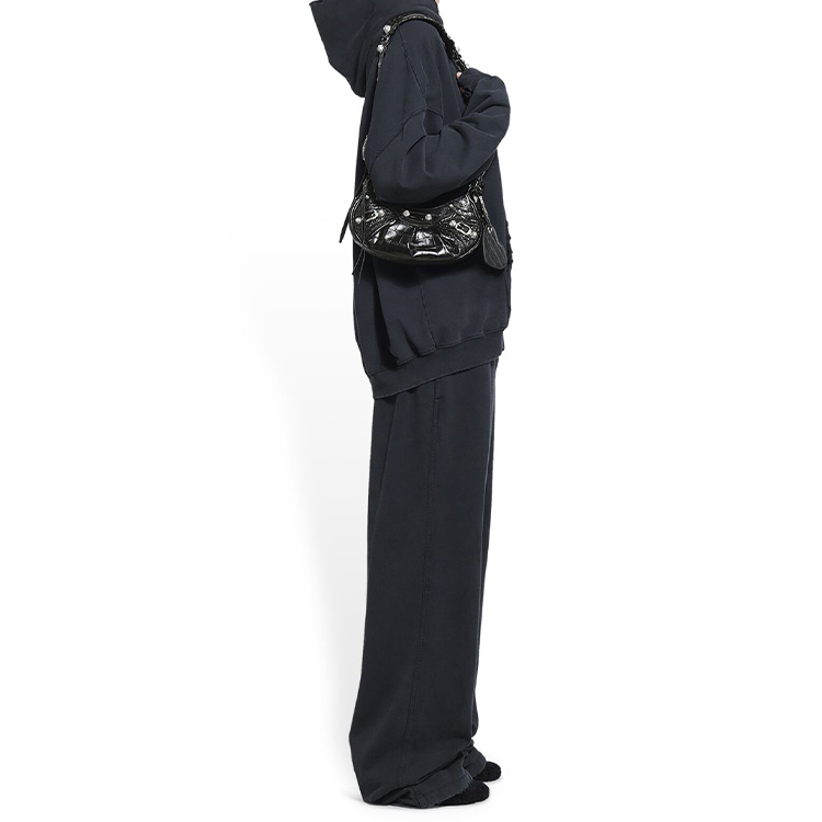 Сумка женская Balenciaga Le Cagole Xs черная-серебристая