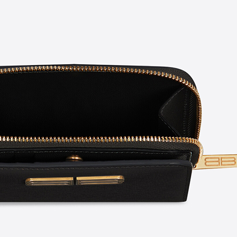 Кошельки женские Balenciaga Gossip черные-золотые