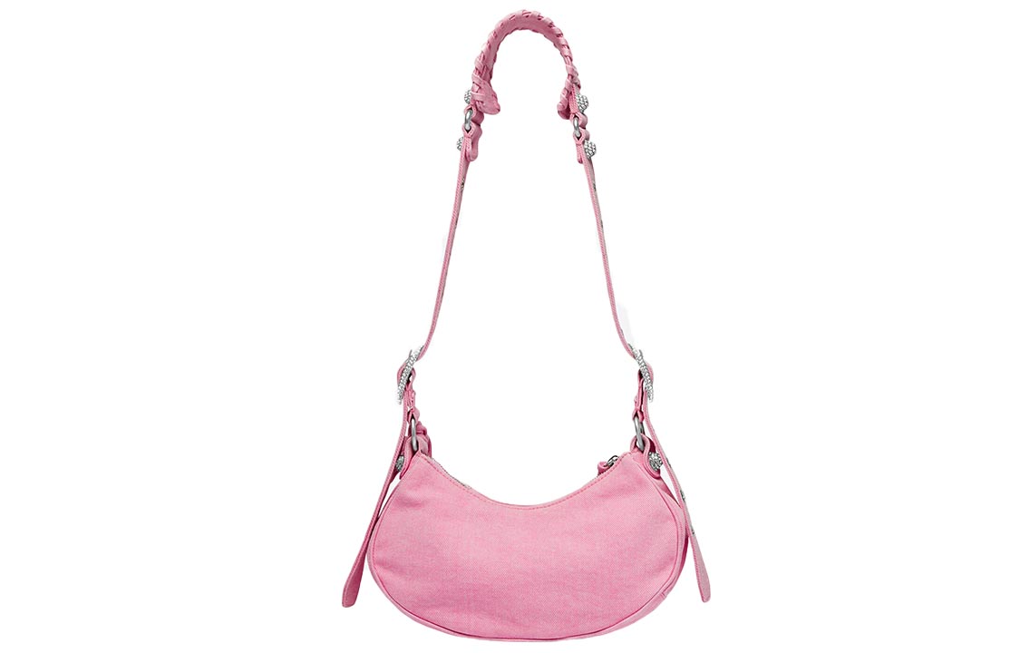 Сумка женская Balenciaga Le Cagole Mini Denim розовая