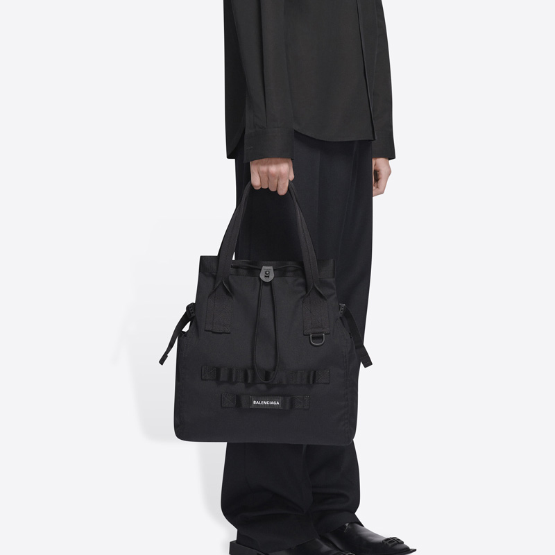 Тоут-сумка мужская Balenciaga Army черная, малый размер