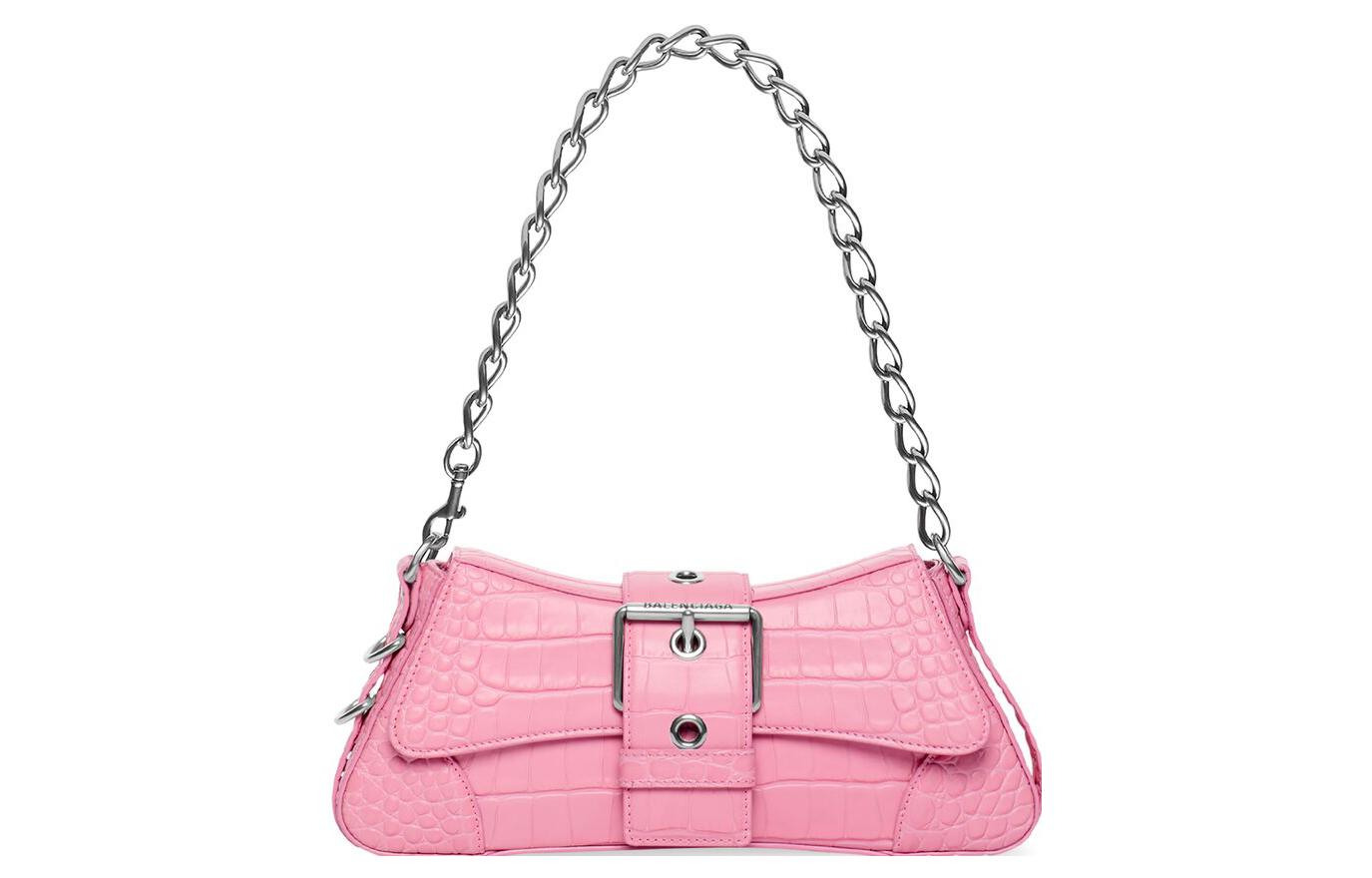 Сумка женская Balenciaga Lindsay Small Shoulder Bag светло-розовая