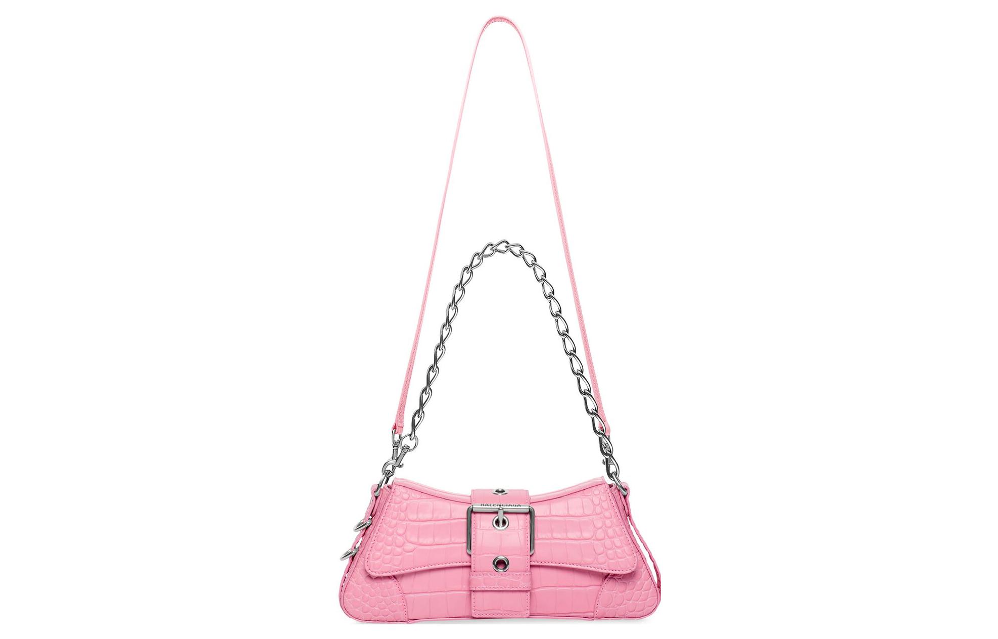 Сумка женская Balenciaga Lindsay Small Shoulder Bag светло-розовая