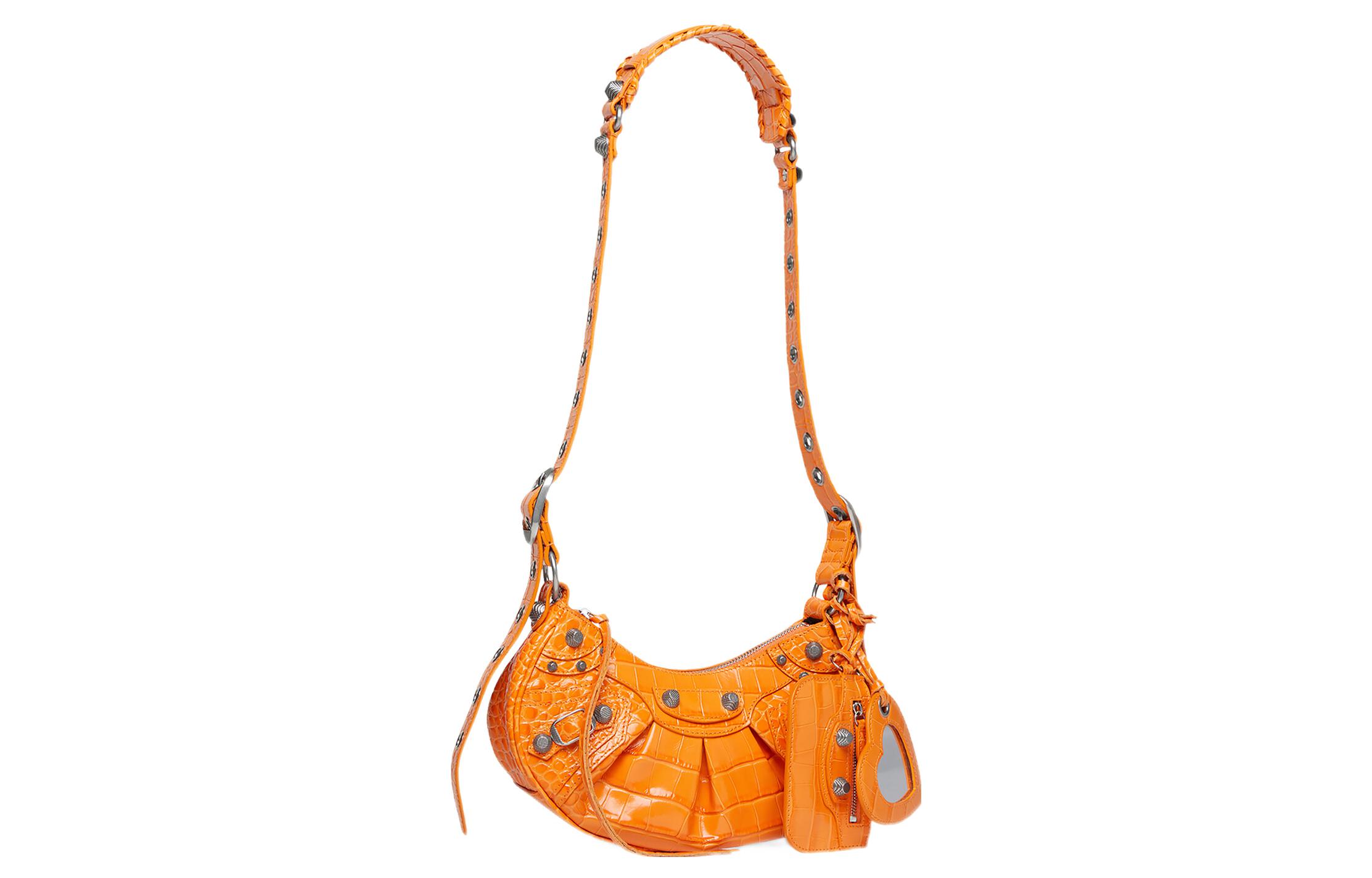 Сумка женская Balenciaga Le Cagole Supple мини оранжевая