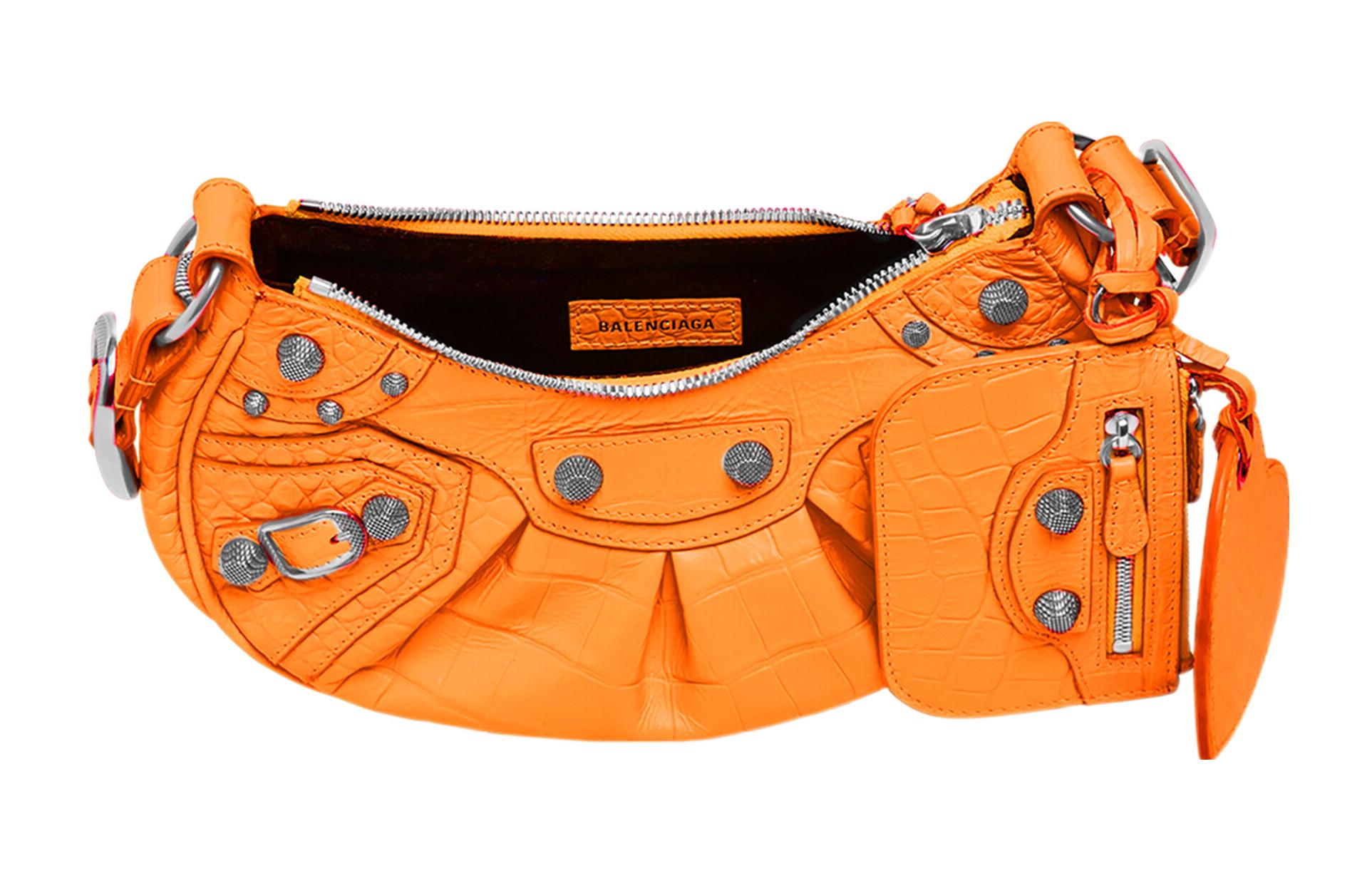 Сумка женская Balenciaga Le Cagole Supple мини оранжевая