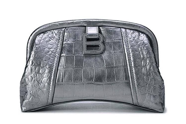 Женская сумка Balenciaga Editor Clutch XS серебристо-металлизированный