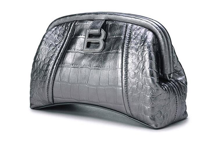 Женская сумка Balenciaga Editor Clutch XS серебристо-металлизированный