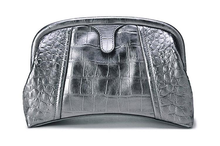 Женская сумка Balenciaga Editor Clutch XS серебристо-металлизированный