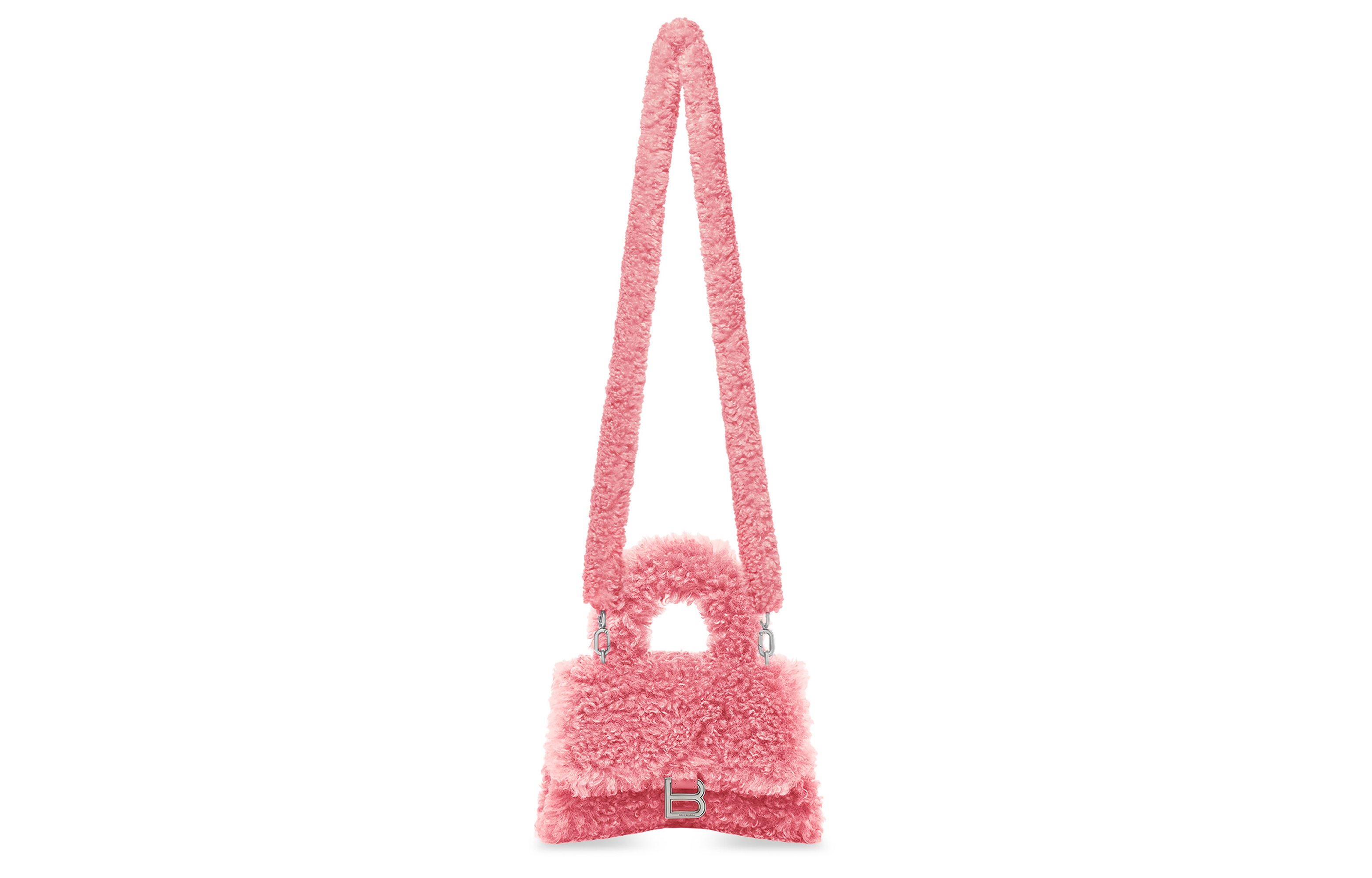 Сумка женская Balenciaga Furryhourglass Mini, pink