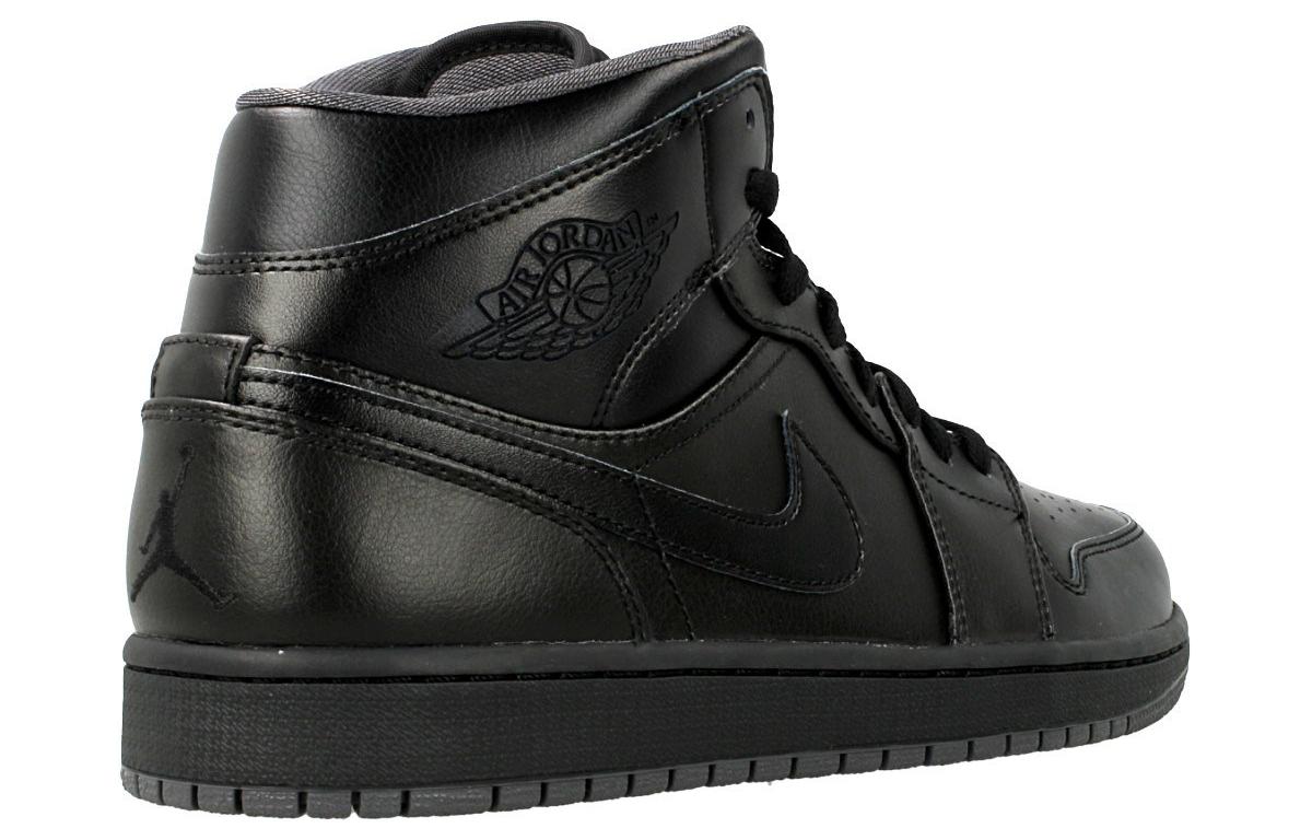 Кеды мужские Air Jordan 1 Retro Mid черные, 44 EU