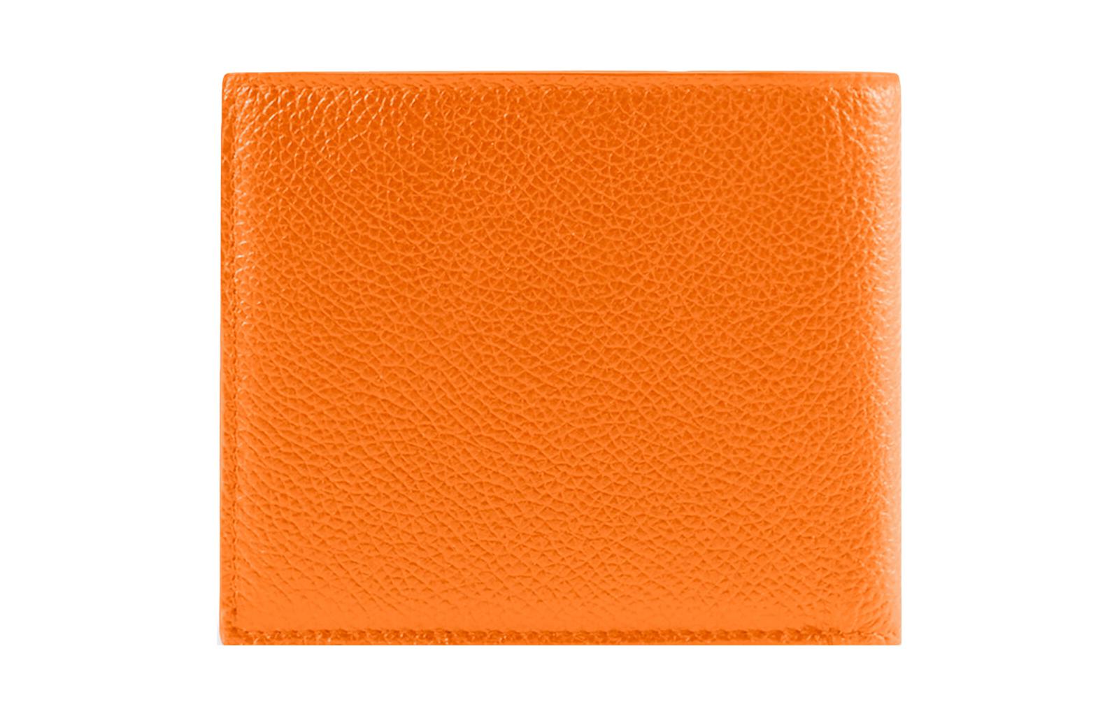 Кошелек мужской Balenciaga Cash Square оранжево-черный