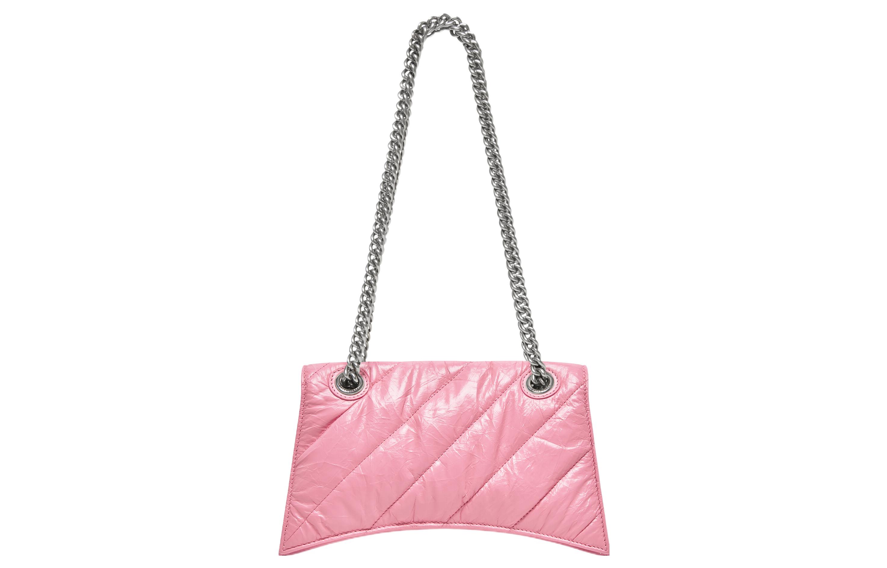 Сумка женская Balenciaga Crush Chain Bag розовая