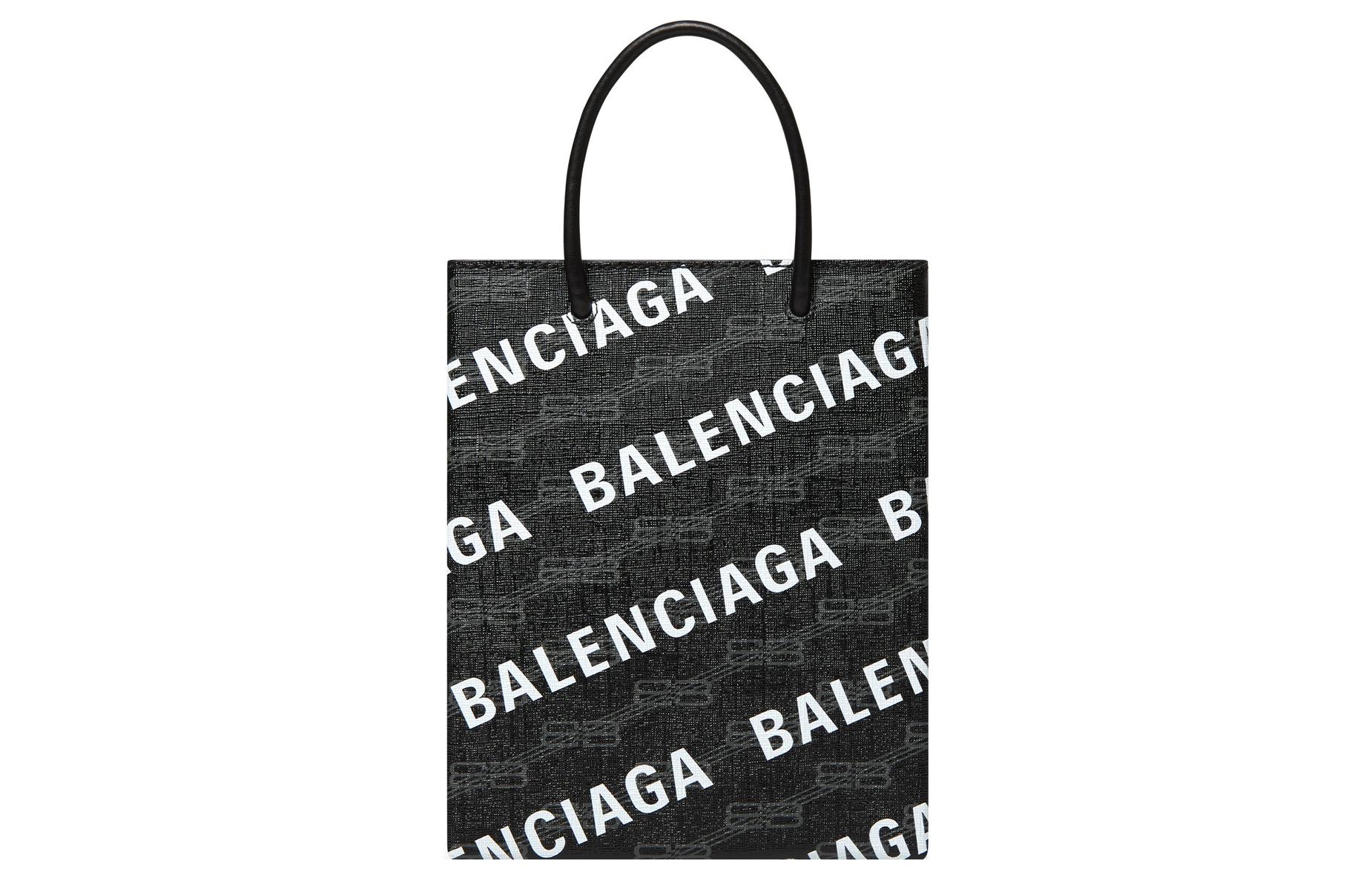 Сумка женская Balenciaga BB MONOGRAM черно-белая