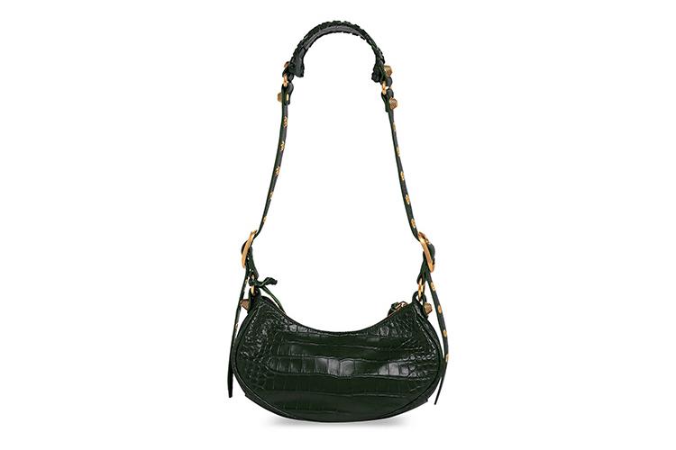 Сумка женская Balenciaga Cagole зеленая-золотая