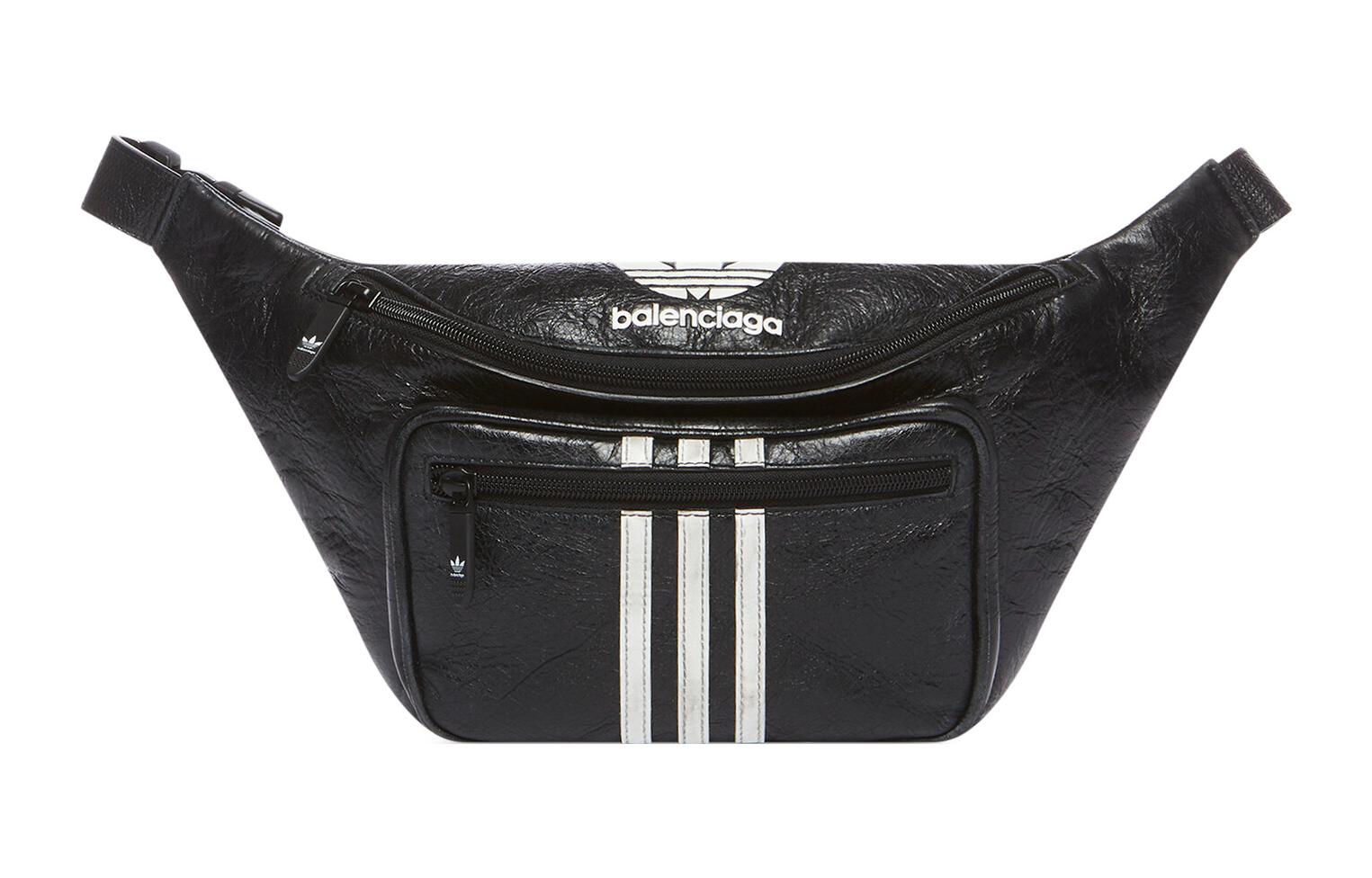Мужская сумка Balenciaga X Adidas Belt Bag черная