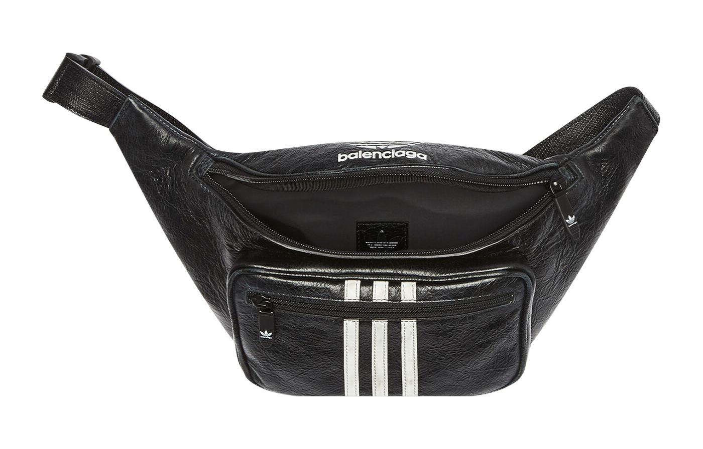 Мужская сумка Balenciaga X Adidas Belt Bag черная