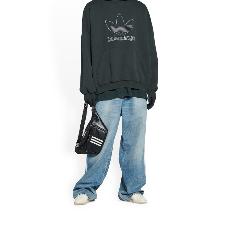 Мужская сумка Balenciaga X Adidas Belt Bag черная