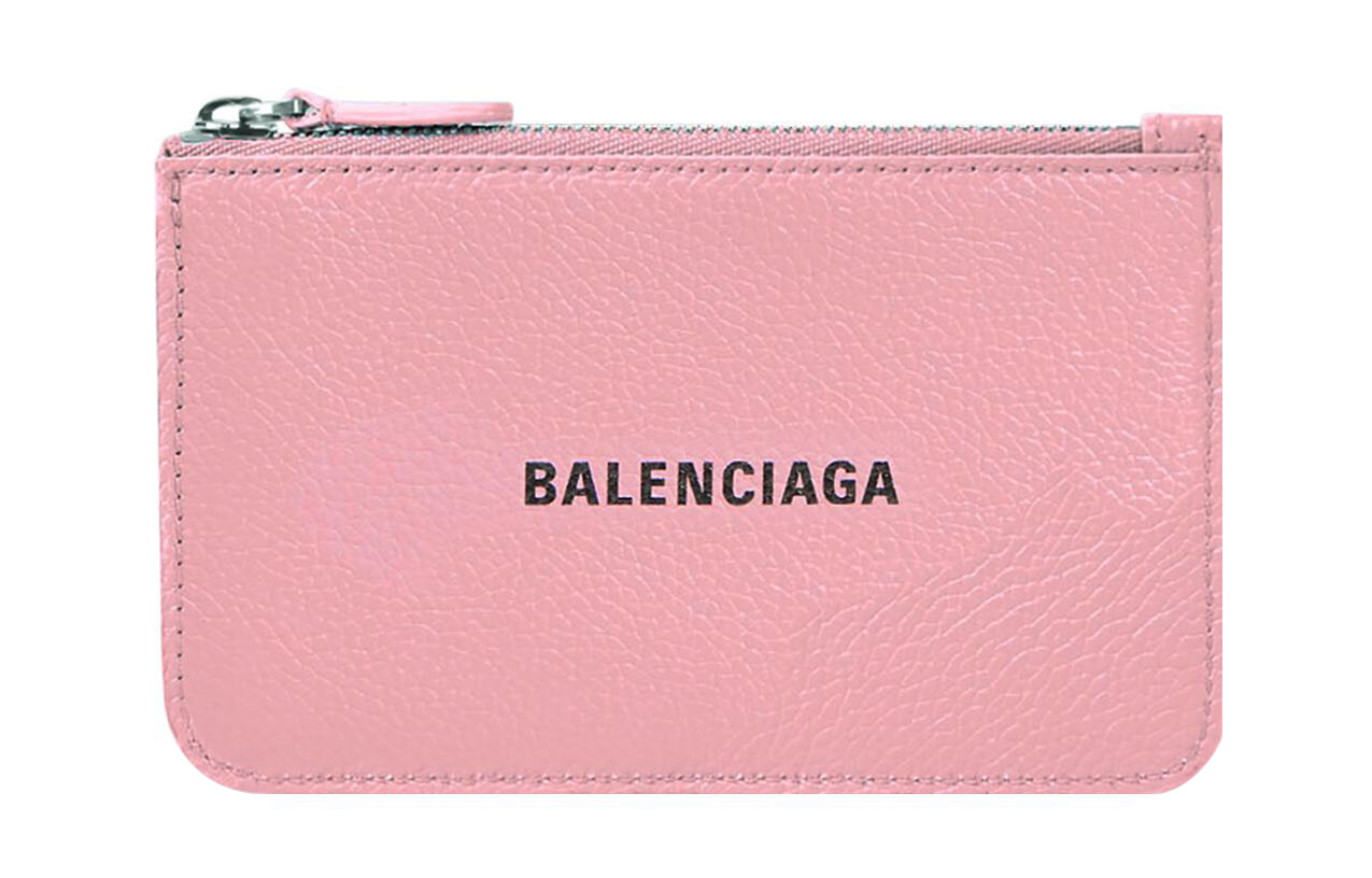 Кошелек женский Balenciaga Grain Calfskin Card Holder розовый