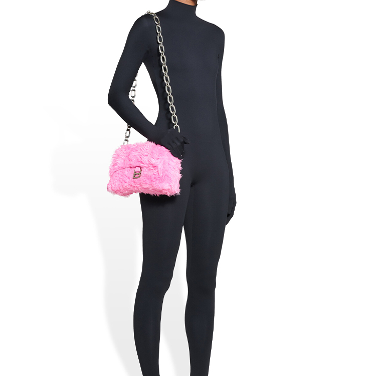 Кроссбоди-сумка женская Balenciaga Downtown Mini розовая