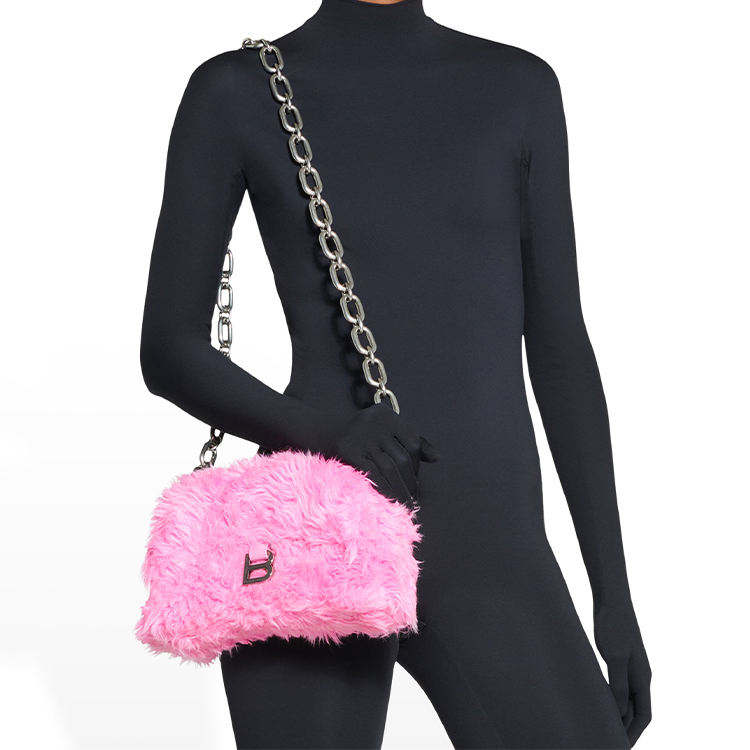 Кроссбоди-сумка женская Balenciaga Downtown Mini розовая