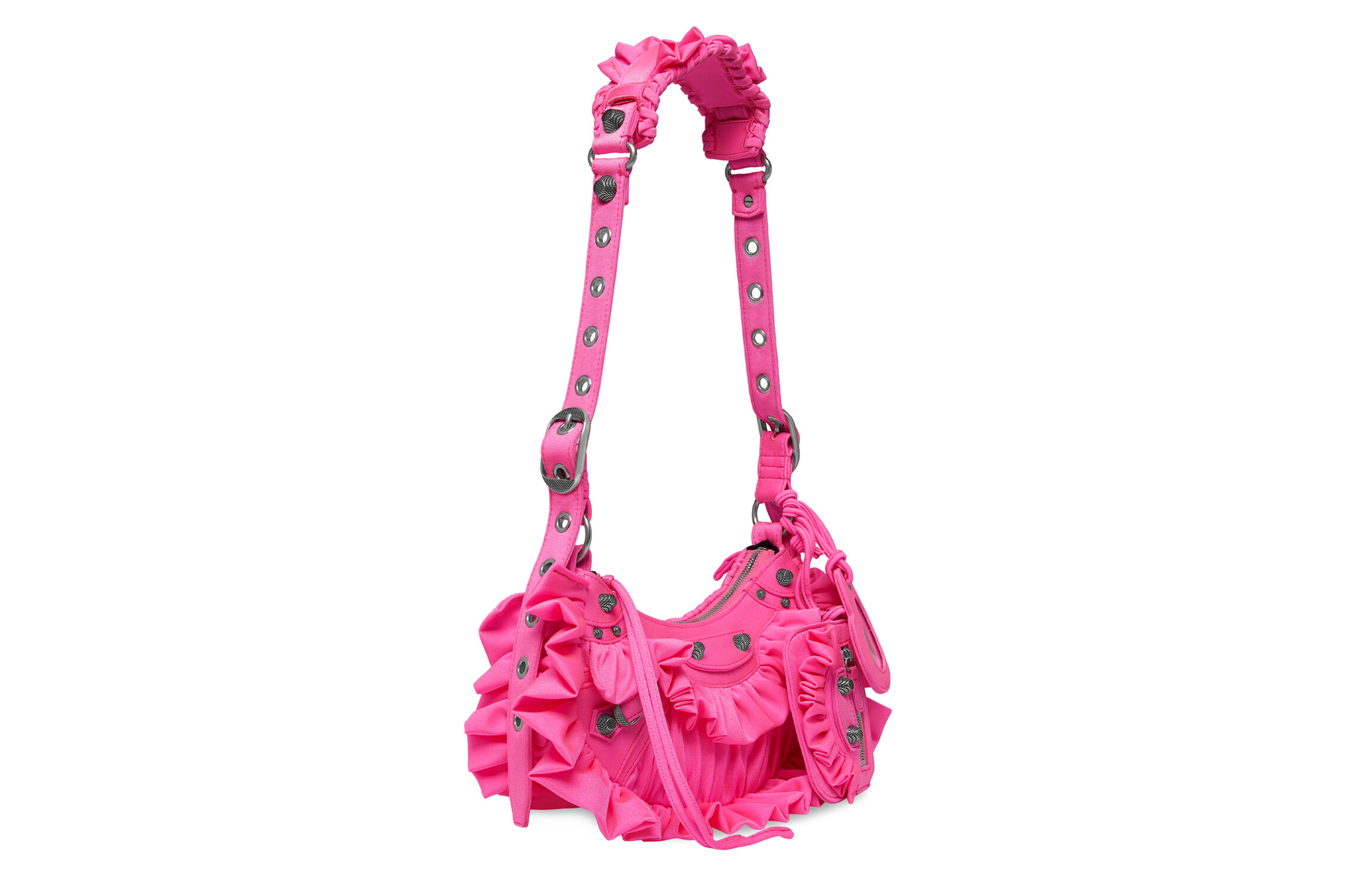 Женская сумка Balenciaga Le Cagole Polyamide персиково-розовая