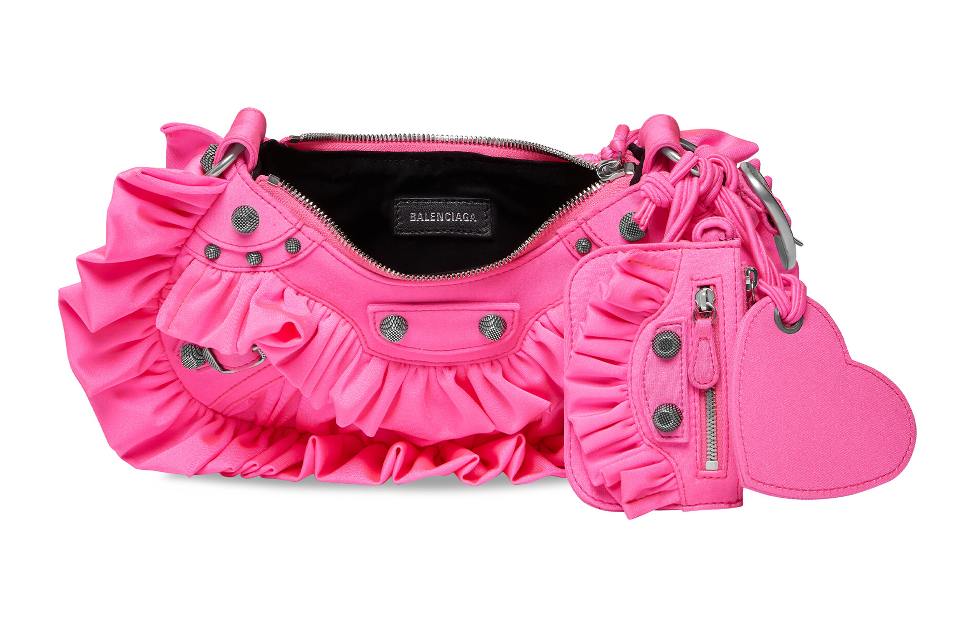 Женская сумка Balenciaga Le Cagole Polyamide персиково-розовая