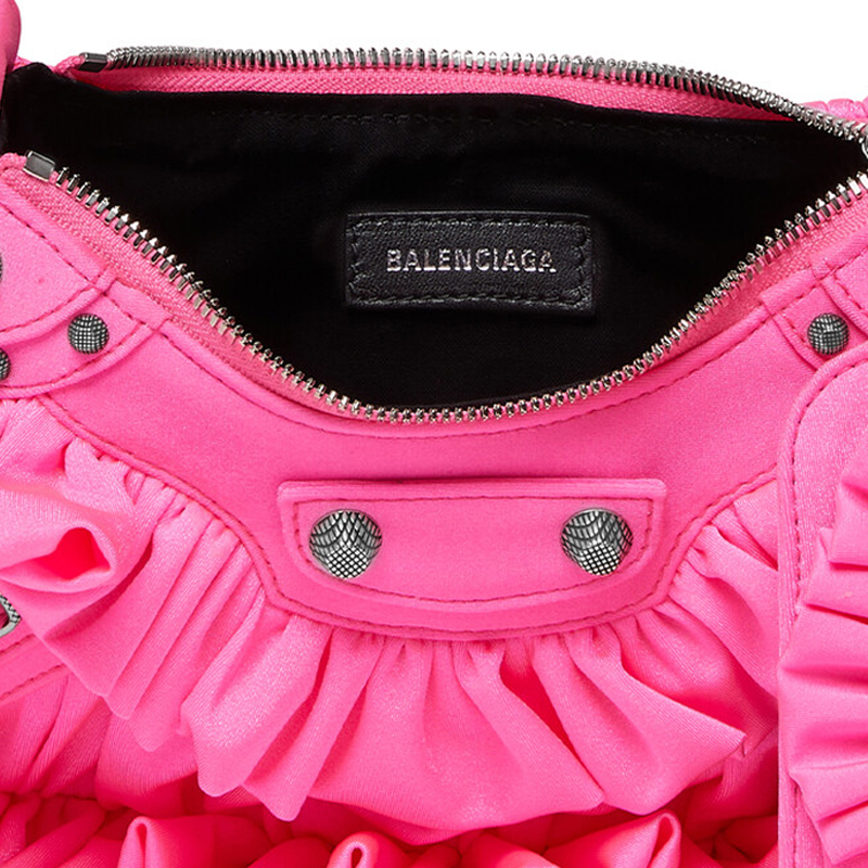 Женская сумка Balenciaga Le Cagole Polyamide персиково-розовая