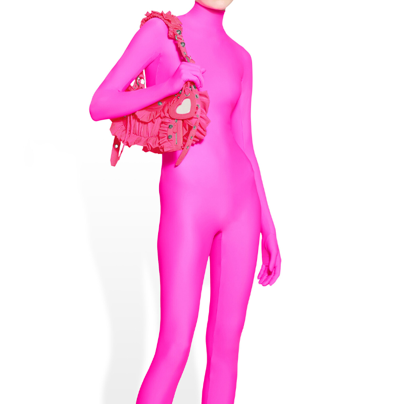 Женская сумка Balenciaga Le Cagole Polyamide персиково-розовая