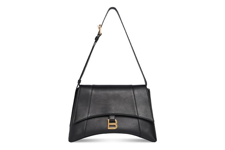 Плечевая сумка женская Balenciaga Downtown Medium черная