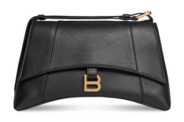 Плечевая сумка женская Balenciaga Downtown Medium черная