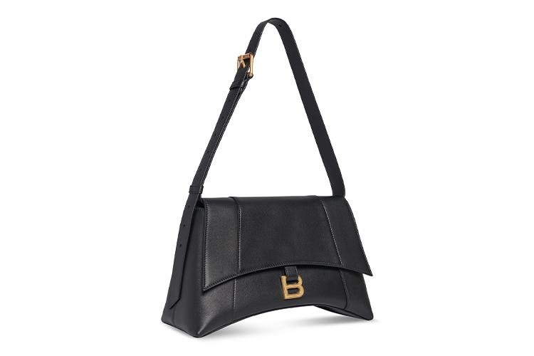 Плечевая сумка женская Balenciaga Downtown Medium черная